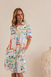LINEN MARRAKESH SHIRTMAKER DRESS