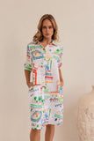 LINEN MARRAKESH SHIRTMAKER DRESS