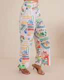 LINEN MARRAKESH HIGH WAISTED WIDE LEG PANT