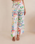 LINEN MARRAKESH HIGH WAISTED WIDE LEG PANT