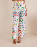 LINEN MARRAKESH HIGH WAISTED WIDE LEG PANT