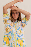 LINEN AMALFI DREAMS SHIRTMAKER DRESS