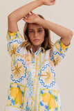 LINEN AMALFI DREAMS SHIRTMAKER DRESS