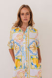 LINEN AMALFI DREAMS SHIRTMAKER DRESS