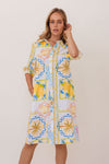 LINEN AMALFI DREAMS SHIRTMAKER DRESS