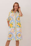 LINEN AMALFI DREAMS SHIRTMAKER DRESS