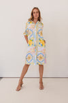 LINEN AMALFI DREAMS SHIRTMAKER DRESS