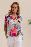 LINEN BLOOM BURST TOP