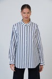 COTTON NAVY STRIPE SHIRT
