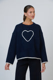JUMPER NAVY WITH HEART