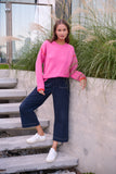 JUMPER PINK WITH ORANGE TRIM