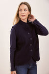 BOILED WOOL HIGH COLLAR VEST