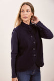 BOILED WOOL HIGH COLLAR VEST