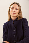 BOILED WOOL HIGH COLLAR VEST