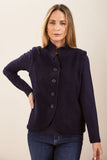BOILED WOOL HIGH COLLAR VEST