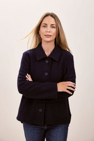 WOOL COLLARED JACKET
