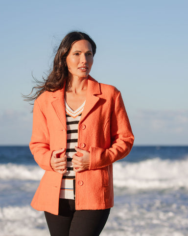 BOILED WOOL BLAZER TANGO