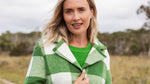 BRUSHED WOOL PLAID JACKET