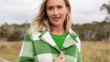 BRUSHED WOOL PLAID JACKET