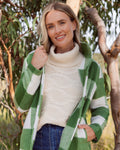 BRUSHED WOOL PLAID JACKET