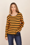 CASHMERE RIB STRIPE SWEATER