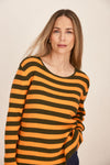 CASHMERE RIB STRIPE SWEATER
