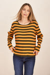 CASHMERE RIB STRIPE SWEATER