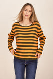 CASHMERE RIB STRIPE SWEATER