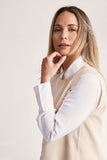RIB VEST VANILLA