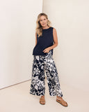 LINEN BUTTON BACK TOP