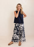 LINEN BUTTON BACK TOP