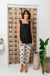 LINEN SPOT 7/8 FLAT FRONT PANT