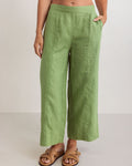 LINEN 7/8 SEAM DETAIL WIDE LEG PANT