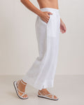 LINEN 7/8 SEAM DETAIL WIDE LEG PANT