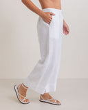 LINEN 7/8 SEAM DETAIL WIDE LEG PANT