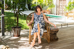 LINEN V NECK MAXI WITH SPLITS