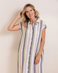 LINEN STRIPE DRESS