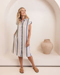 LINEN STRIPE DRESS
