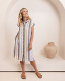 LINEN STRIPE DRESS