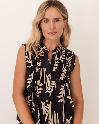 COTTON PINTUCK TOP