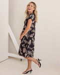COTTON SLEEVED DRESS (LINED)