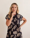 COTTON SLEEVED DRESS (LINED)