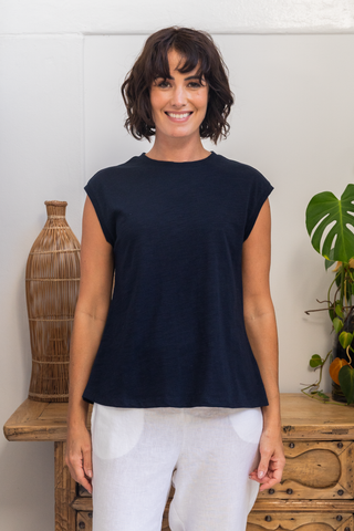 COTTON SLUB EXT SLEEVE TEE