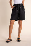 LINEN SHORTS ELASTIC WAIST