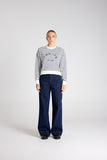 STRIPE SWEAT W/EMBROIDERED LOGO