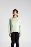 RAW EDGE SWEATER WITH SEQUINS