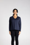 V NECK LONG SLEEVE TEE