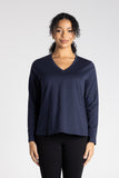 V NECK LONG SLEEVE TEE