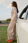 LAY BACK PANT STONE