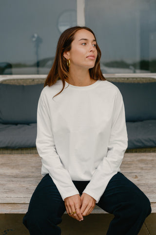 WILDFIRE L/S TEE WHITE